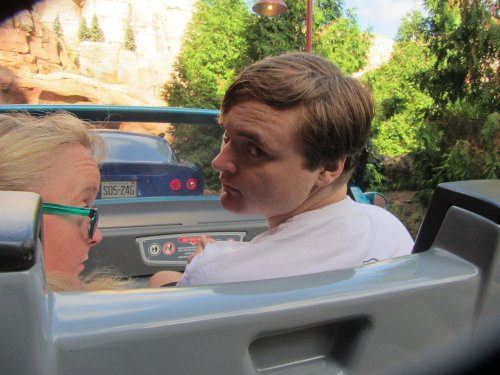 Missy  and Jonny on Radiator Springs Racers