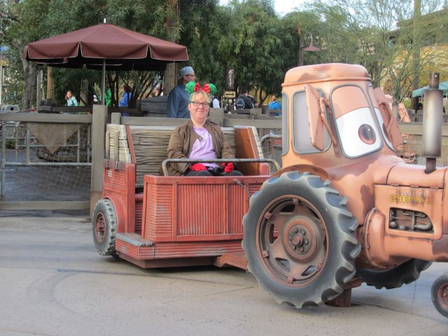 Missy in tractor
