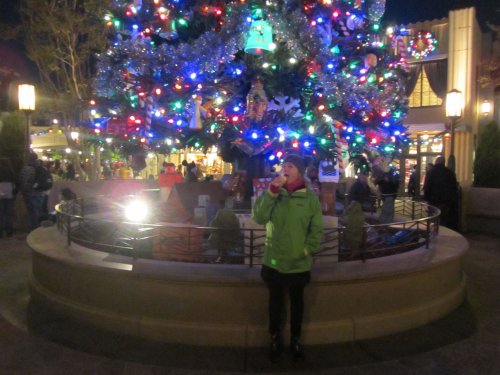 Kimmy by Christmas tree