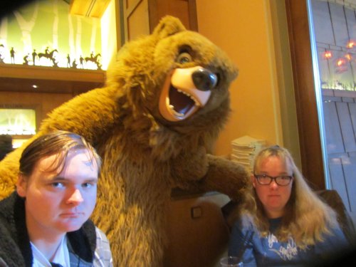 Kids and bear