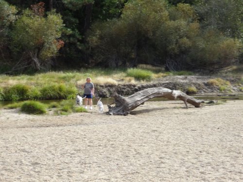 family by Merced river