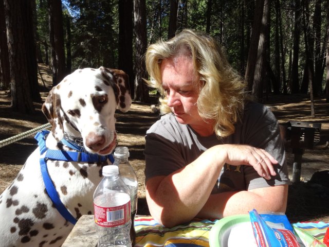 Lucky and mom