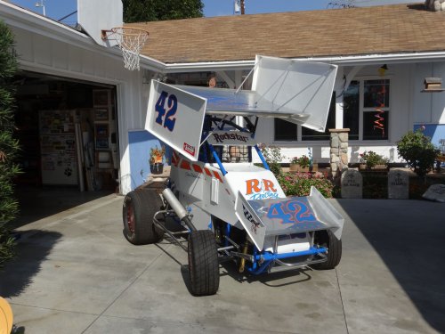 Race car just before loading in the trailer