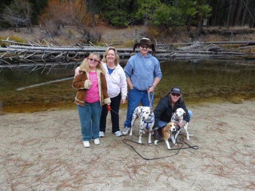 Family by the river