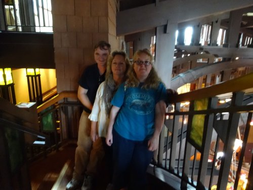 mom and kids at Grand Californian