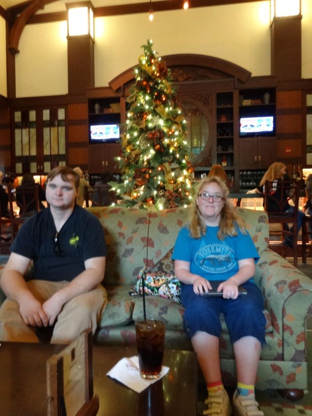 kids by tree