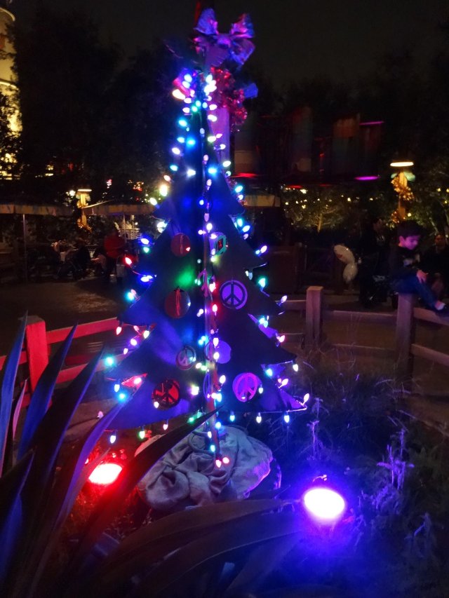 Christmas tree in Cars Land