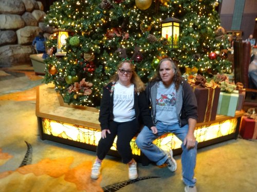Melissa and dad at the Grand Californian