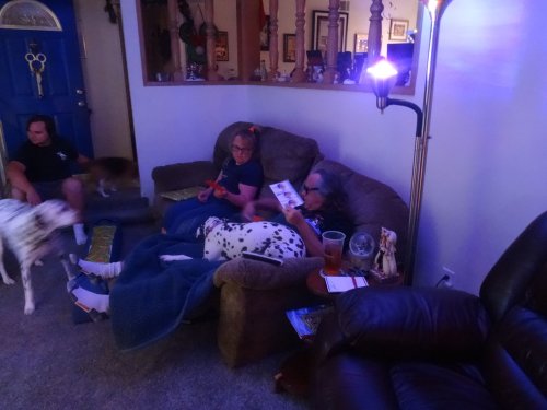 dad opening birthday presents