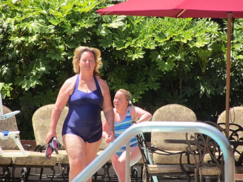 girls at the pool