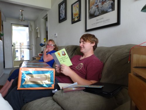 Jonny opening presents