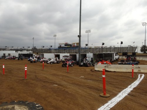 in the pits at Perris