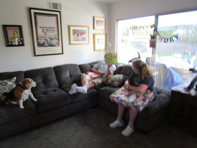 Melissa opening birthday presents 