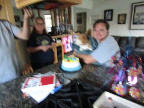Melissa opening birthday presents 