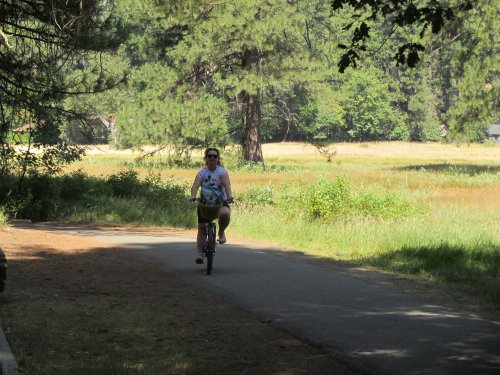 Lori on bike