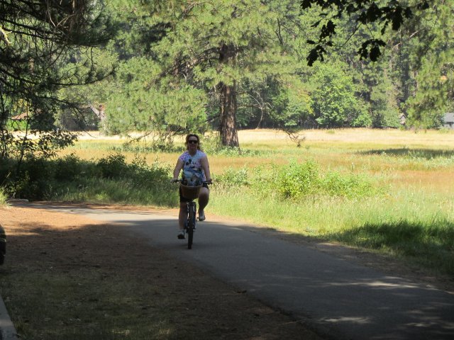 Lori on bike