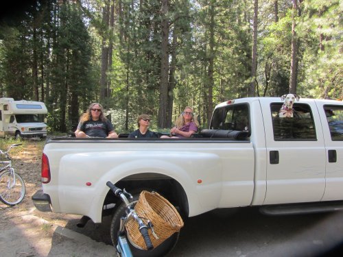 Family in truck