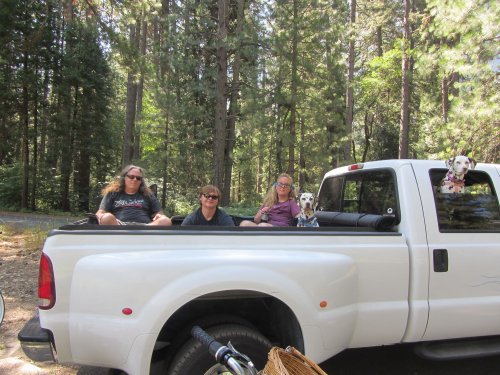 Family in truck
