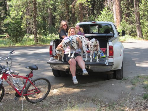 Family in truck