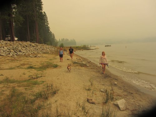 group on beach