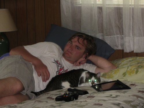 Jonny and JC relaxing