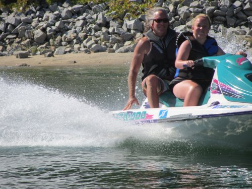 Missy taking dad for a ride