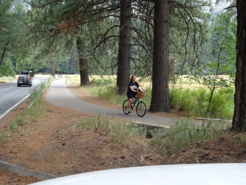 Lori on bike
