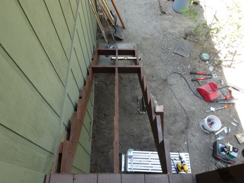 assembling new stairs (view from top)