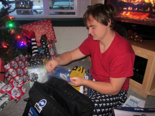 Jonny opening presents