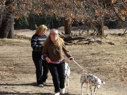 Girls and dogs
