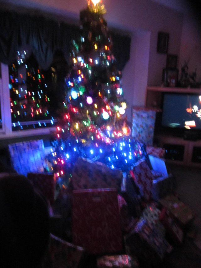 Christmas morning and Santa has arrived