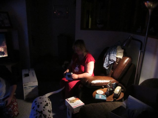 Mom opening presents