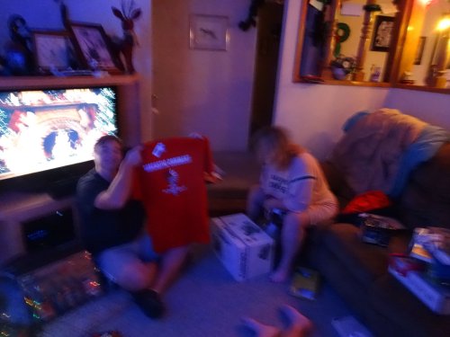 Family on Christmas morning