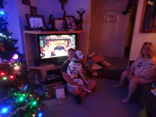 Family on Christmas morning