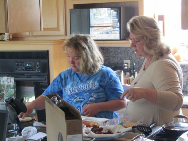 Lucky, Dixie and mom 