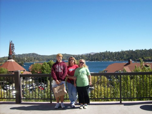 Jonny, Lori & Melissa in the village 