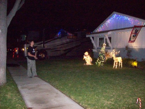 Jonny dispensing reindeer food 