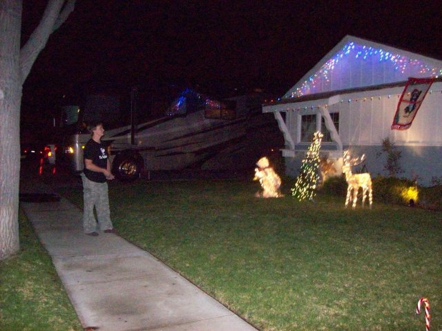 Jonny dispensing reindeer food 