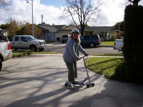 Melissa on new scooter 