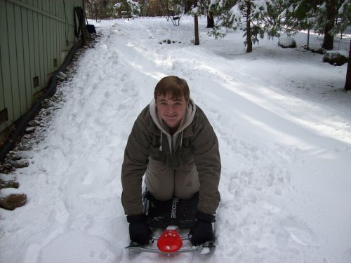 Jonny on sled 
