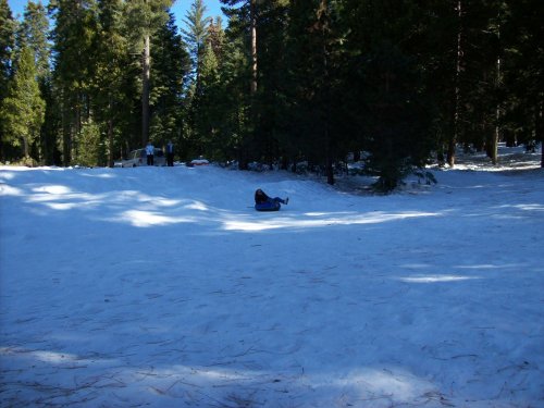 Jon sliding down hill 