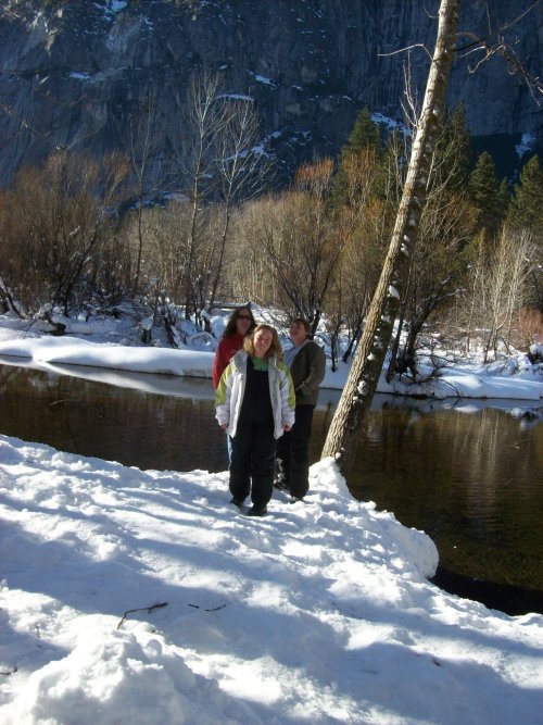 Family by the river 