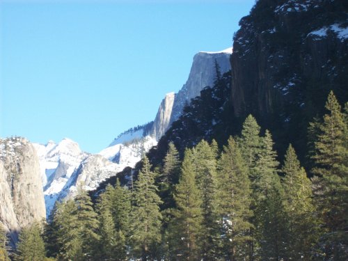 Snow over Half Dome 