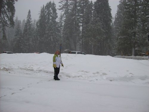 Melissa in a snowstorm 
