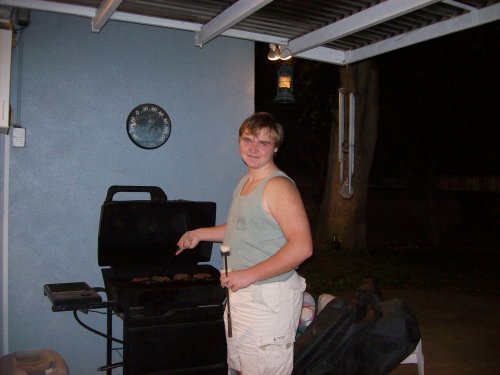 Jonny at the barbecue 