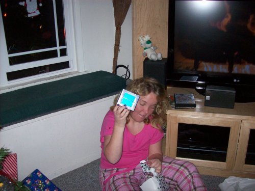 Melissa opening presents 