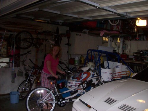 Melissa and new tandem bicycle 