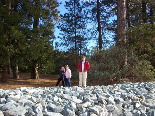 Family at Falls Beach picnic ground 