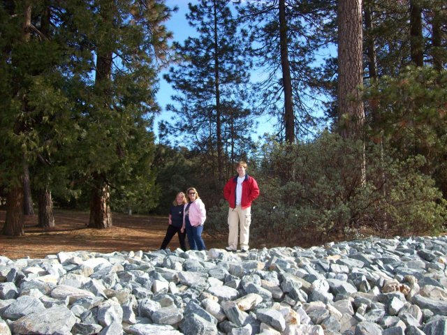 Family at Falls Beach picnic ground 