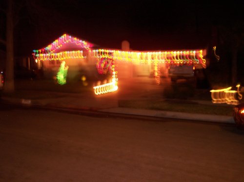 Our house and Christmas lights 